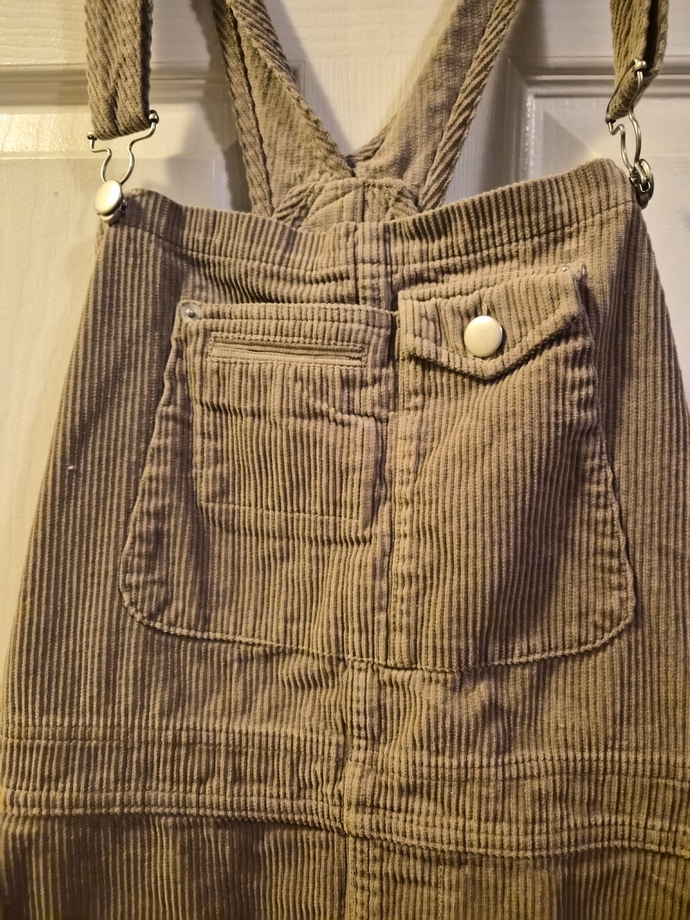 ASOS Taupe Corduroy Suspender Overalls